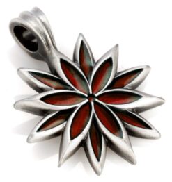 Lilac - Bico Australia - silver resin flower pendant
