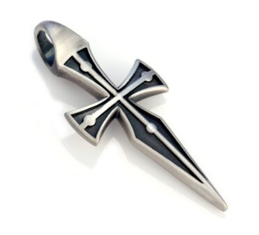 Amile - men's silver cross pendant