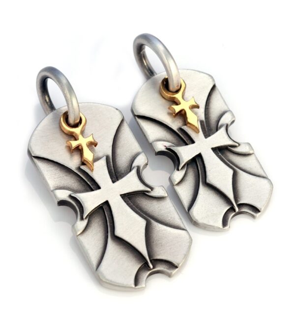 Sacred Shields - Bico Australia - couple's cross pendant pair