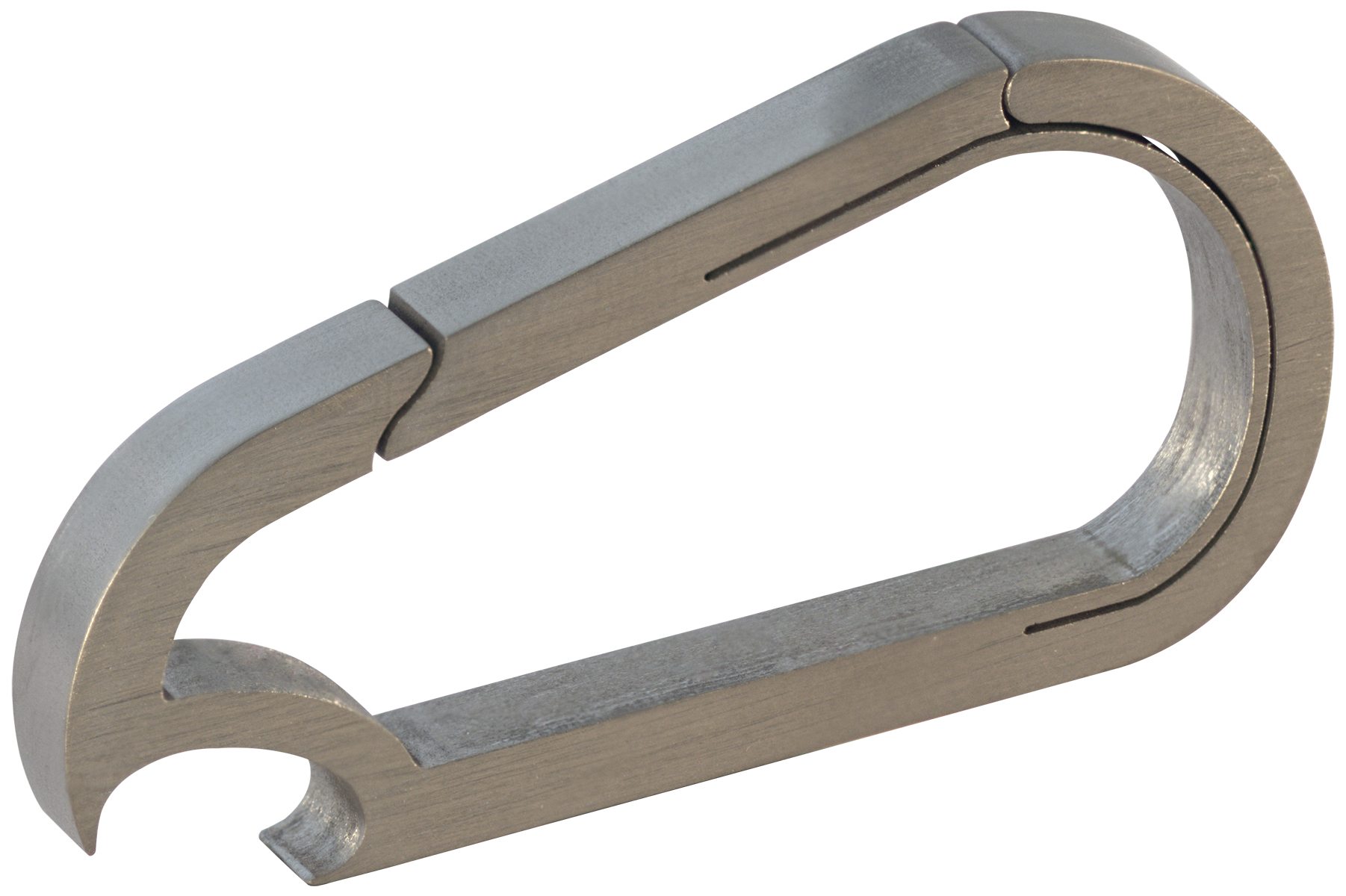 Beautyoftheblue Matte Silver Key Ring Fob – 360 Horseshoe D Buckle, Bottle Opener & Carabiner